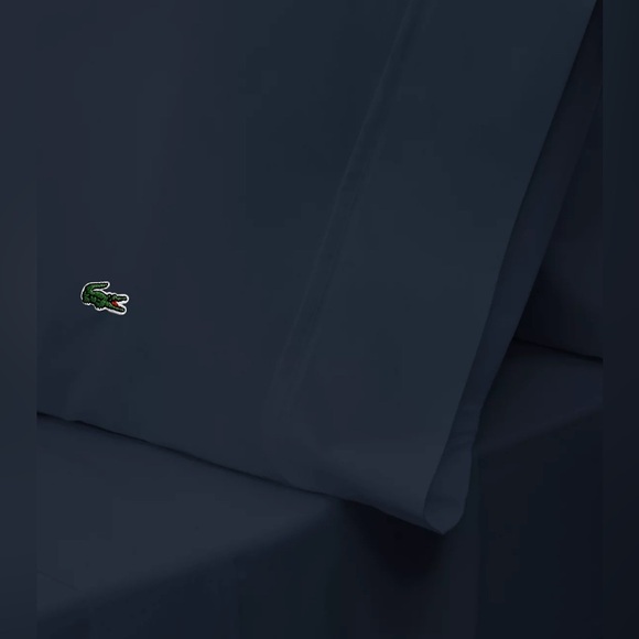 LACOSTE HOME
Solid 100% Cotton Percale Sheet Set, Queen - Picture 4 of 4